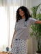 Women summer pajama set Grey Tee + Pandas shorts
